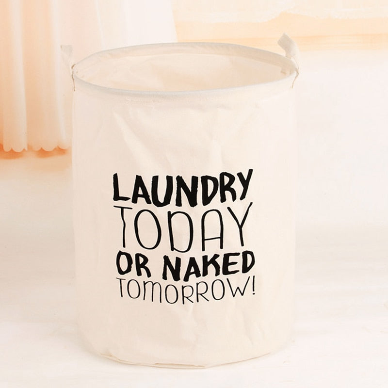 Slogan Laundry Basket