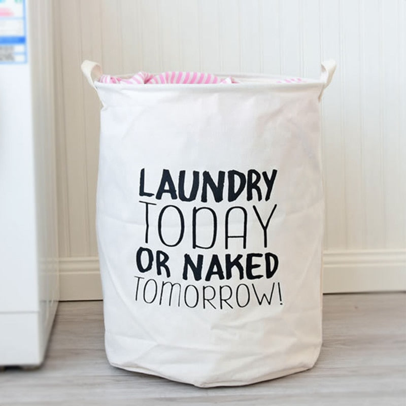 Slogan Laundry Basket