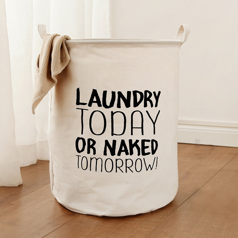 Slogan Laundry Basket